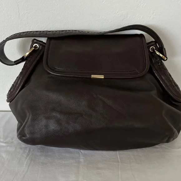 Bvlgari Brown Leather Hobo Shoulder Bag - Picture 2 of 15